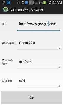Custom Web Browser -User Agent screenshot 2