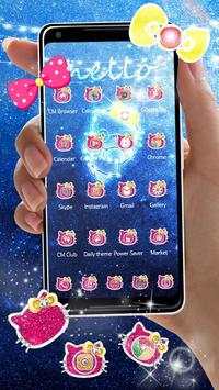 New Diamond Hello Kitty Bowknot Theme screenshot 2