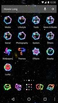 Color Phone Theme - Neon Night Star 2 تصوير الشاشة