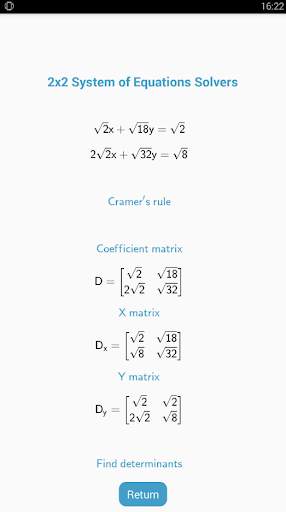 2x2 System of Equation Solvers скриншот 6