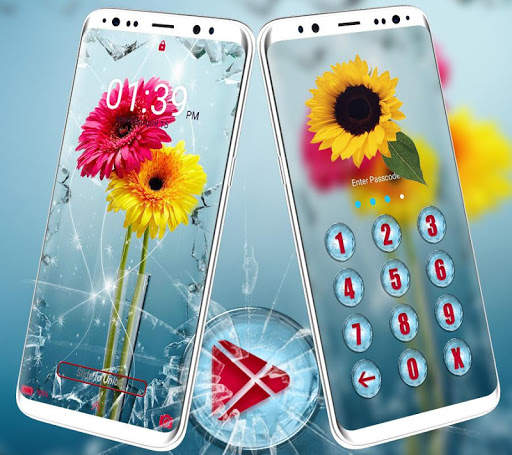 Broken Glass Flower Launcher Theme screenshot 5