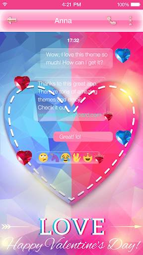 Sweet Love KK Keyboard Theme screenshot 5