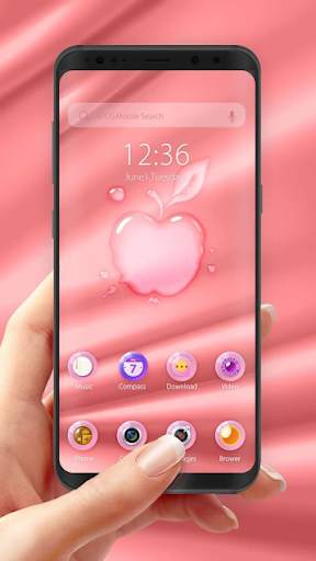 Pink Ponsel -- APUS Launcher Tema Gratis screenshot 4