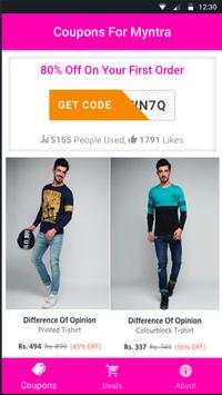 Coupons For Myntra screenshot 1
