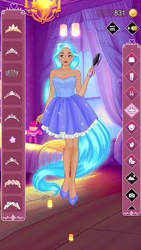 Golden princess dress up game screenshot 2