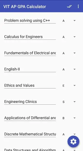 Vit AP GPA Calculator screenshot 1