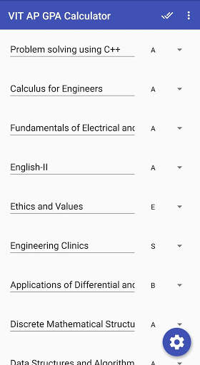 Vit AP GPA Calculator screenshot 1