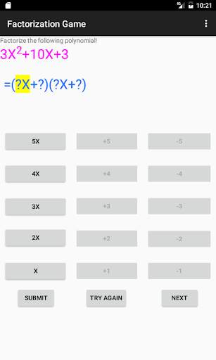 Factorization Game screenshot 1