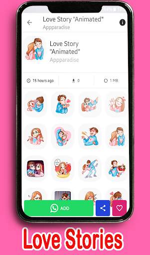 Animated Love Stickers for Whatsapp WASTickerApp screenshot 2