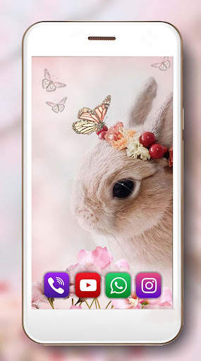 Bunnies Pink Live Wallpaper screenshot 5