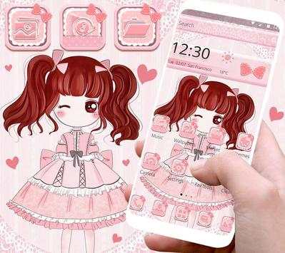 Cute Pink Kawaii Princess Theme 2 تصوير الشاشة