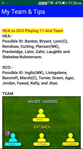 Team11 Tips & Prediction News screenshot 1