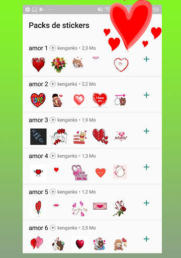 Figurinhas animados de Amor -para Whatsapp screenshot 4