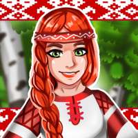 Agness the Witch Puzzle Saga. Candy Slavic Stories logo