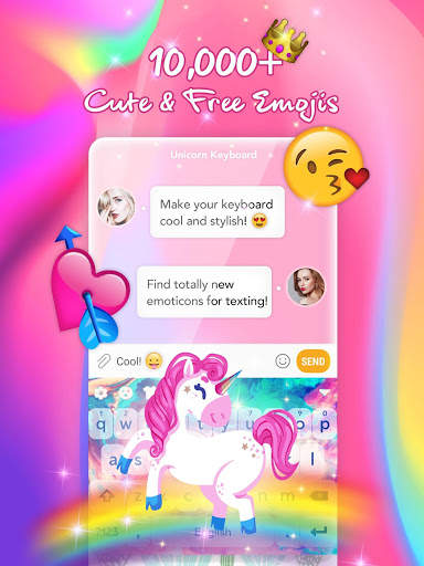 Unicorn Keyboard: Free Galaxy Rainbow Girly Themes screenshot 4