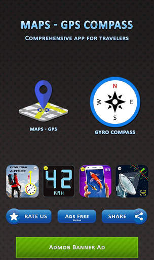 GPS bússola 360 & navegação: Gyro Compasso App screenshot 1