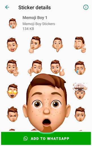 Memoji Boy Apple Stickers for WhatsApp screenshot 1