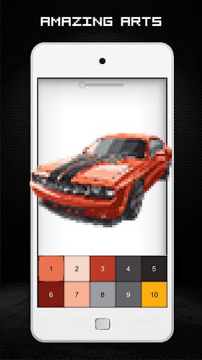 Cars Game Pixel Art - Color by Numbers Car Games स्क्रीनशॉट 4