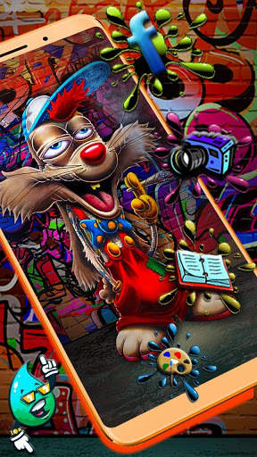 Graffiti Smoky Rabbit Themes Live Wallpapers screenshot 3