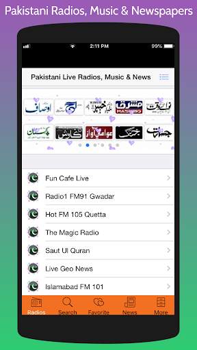 Pakistani Radios, Free Music & Pakistani Newspaper screenshot 1