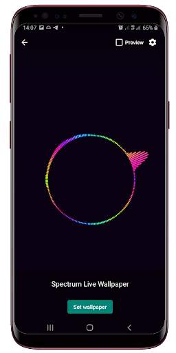 Audio Spectrum Live Wallpaper screenshot 2