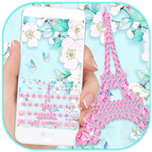 Glitter Paris Tower Keyboard Theme icon