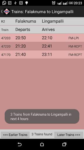Hyderabad MMTS Train Timetable screenshot 6