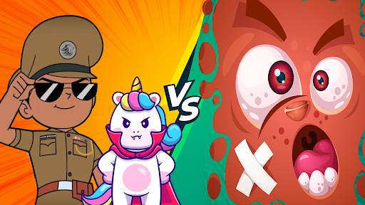 Little singham game Unicorn Singham in candy trap screenshot 7