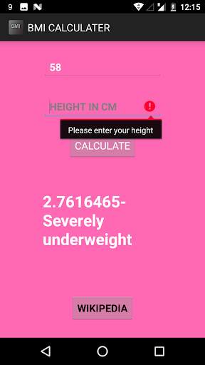 BMI CALCULATER screenshot 3