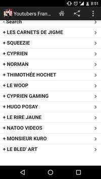 Youtubers Français screenshot 1
