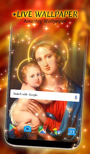 Holy Mary Animated Keyboard   Live Wallpaper screenshot 4