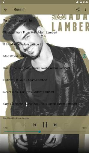 Adam Lambert Free Album Offline screenshot 2