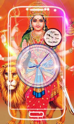 Durga Devi Clock Live Wallpaper screenshot 3