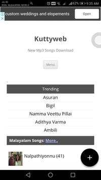 Kuttyweb Malayalam and Tamil song download screenshot 1