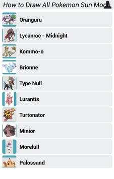 How to Draw All Pokemon Sun Moon screenshot 4