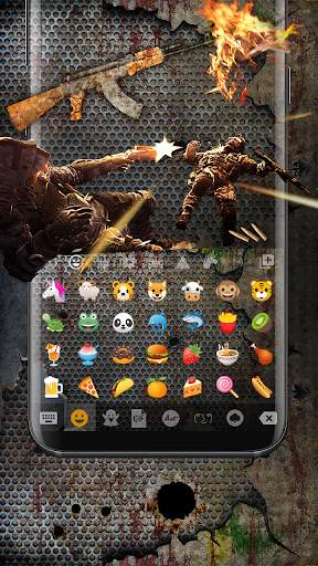 Gun Bullet Emoji Keyboard Theme screenshot 2