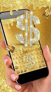 Golden Luxury Dollar Keyboard screenshot 1