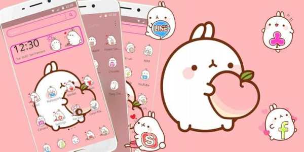 Cute Cartoon Rabbit Theme screenshot 4
