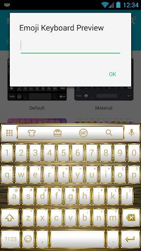 Frame WhiteGold Emoji Keyboard screenshot 4