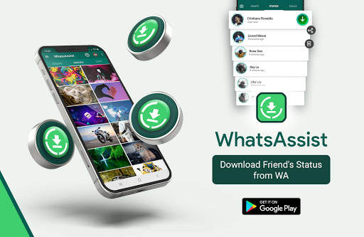 WhatsAssist: Status Saver App 1 تصوير الشاشة