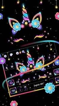 Night Star Sparkling Unicorn Keyboard screenshot 2