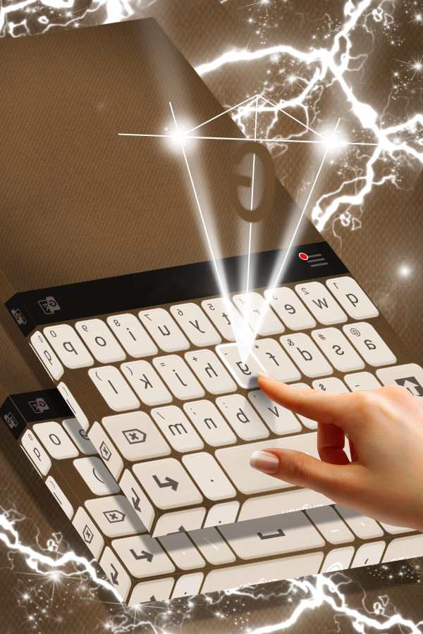 Dark Brown Keyboard Theme screenshot 2