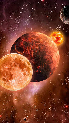 3D Flame doom planet live wallpaper screenshot 3