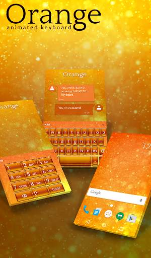 Orange Animated Keyboard स्क्रीनशॉट 1
