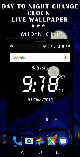 Day & Night Digital Clock live wallpaper screenshot 11