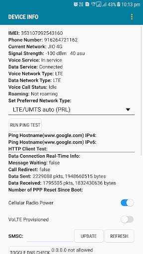 4G LTE/3G Network Secret Setting screenshot 4