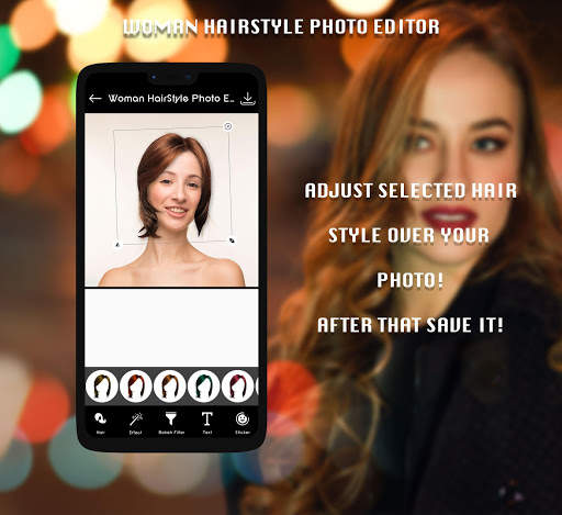 Woman HairStyle Photo Editor 4 تصوير الشاشة
