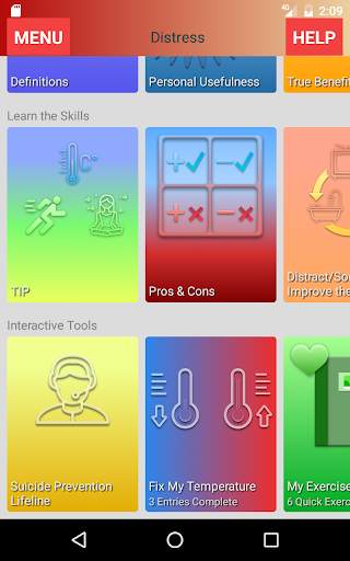 DBT Distress Tolerance Tools screenshot 2