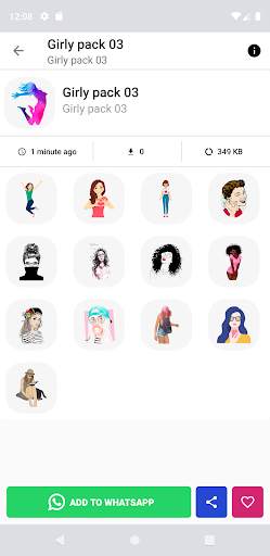 Girl Stickers for Whatsapp screenshot 3