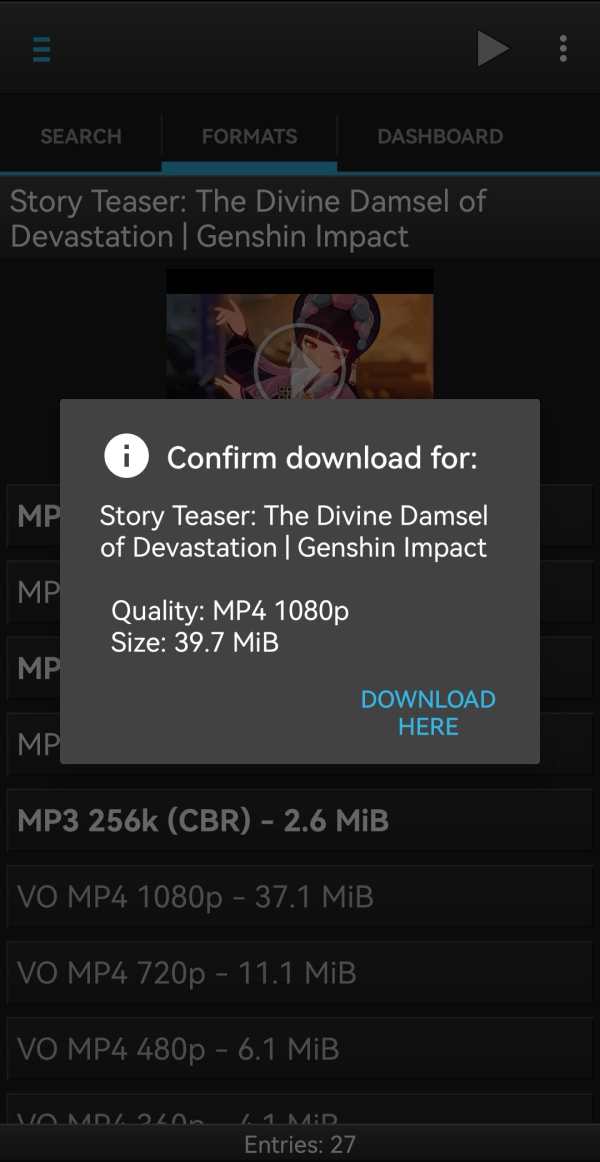 Dentex YouTube Downloader screenshot 3